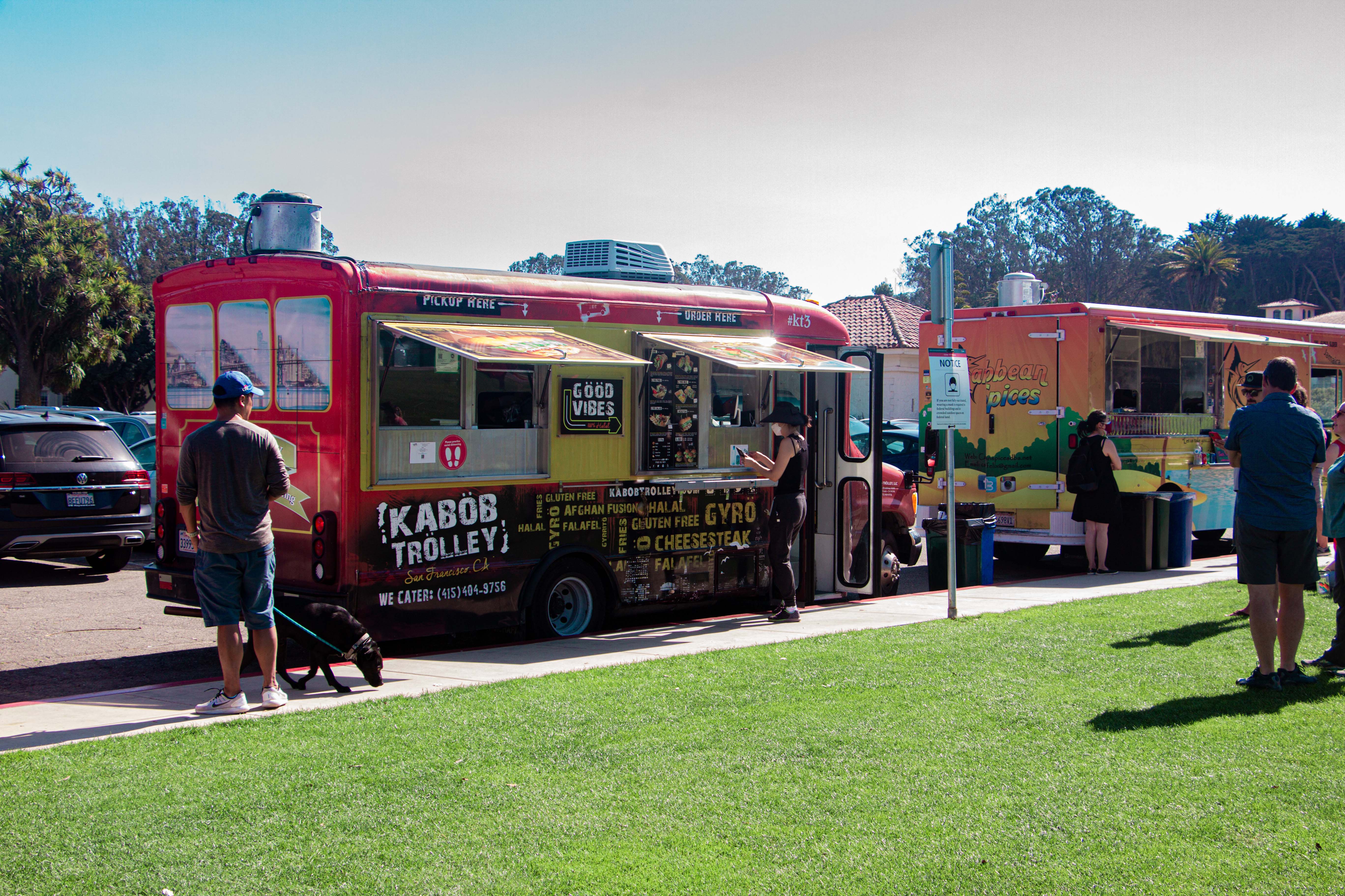 food truck on the grass
