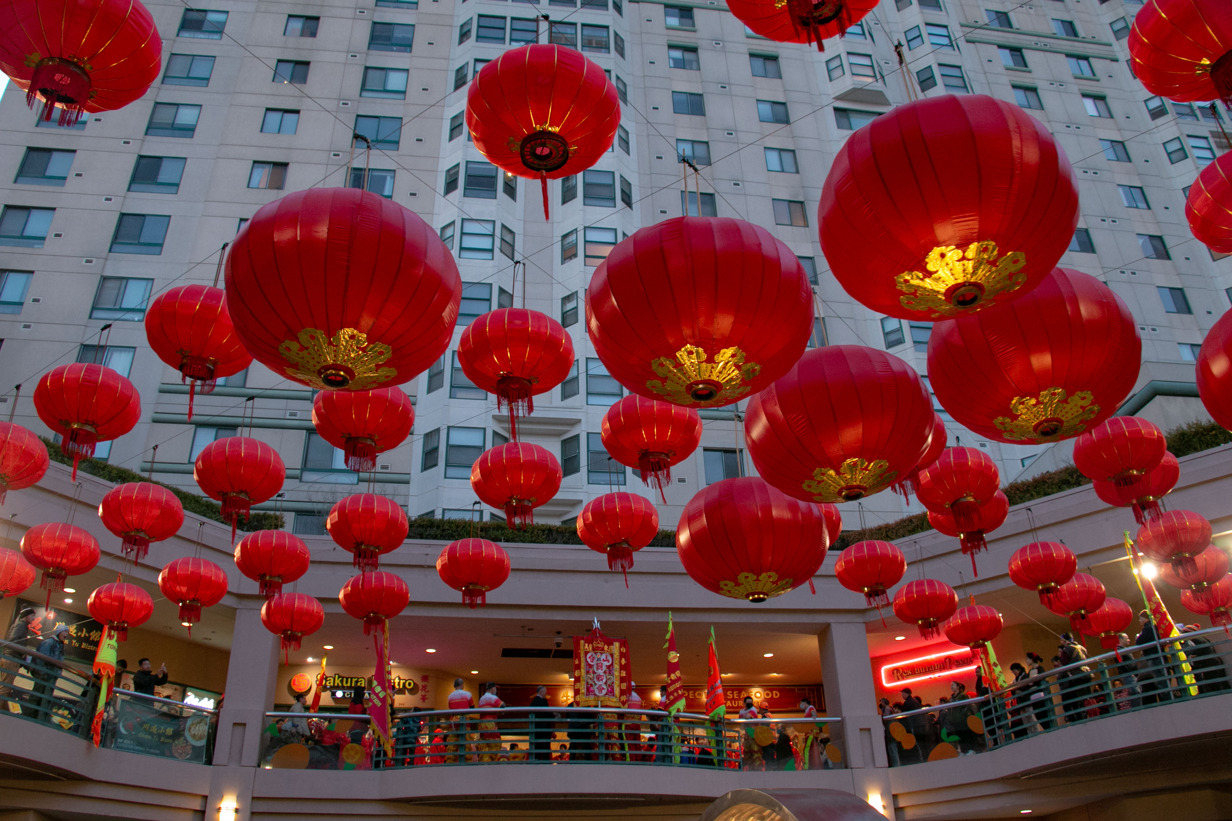sea of lantern at Chinatown, Oakland